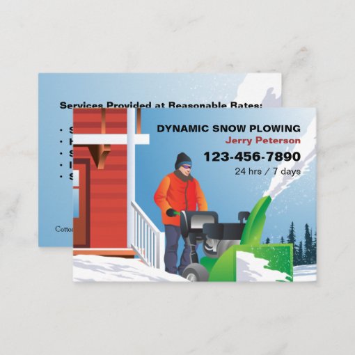 Snow Removal Business Cards Zazzle