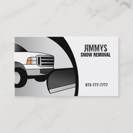 Customizable Snow Removal Business Cards