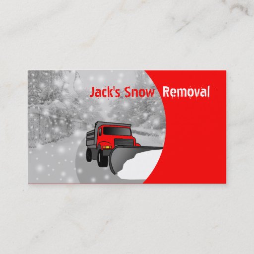 Customizable Snow Removal Business Cards- Color Changeable