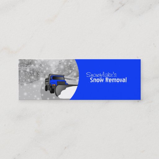 Customizable Snow Removal- Color Changeable Business Cards