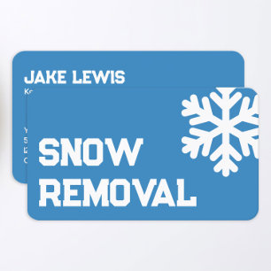 Snow Removal Contractor Business Card