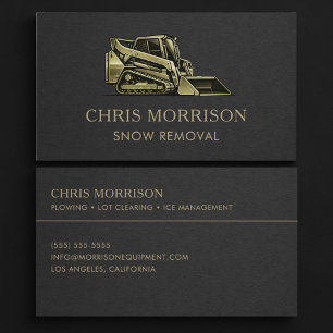 Snow Removal Contractor Services Business Card