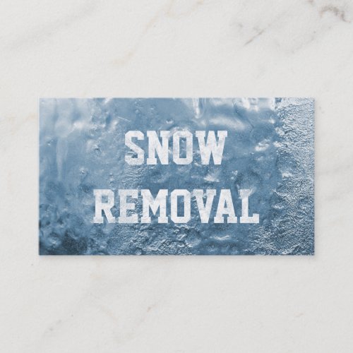 Snow Removal Cool Frozen Professional Business Card