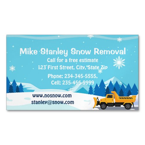 Snow Removal  Custom Business Business Card