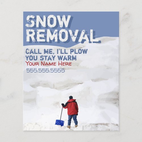 Snow Removal Customizable FlyerSnow Plow Biz Flyer