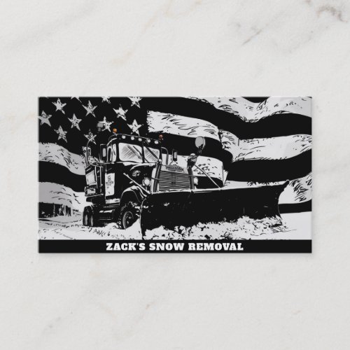  Snow Removal Grunge Truck AP74  Business Card