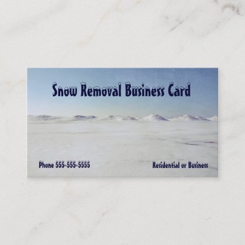 Snow Removal Icy Lake Michigan Business Card