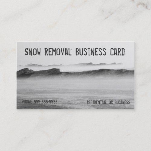 Snow Removal Lake Michigan Blizzard Business Card
