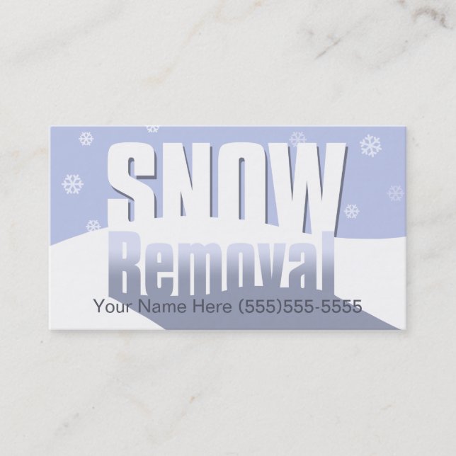 Snow Removal Marketing Professional Template Business Card (Front)