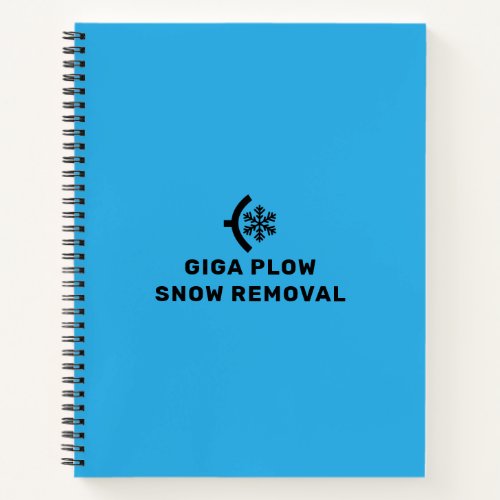 Snow Removal Plow And Snowflake Graphic Notebook