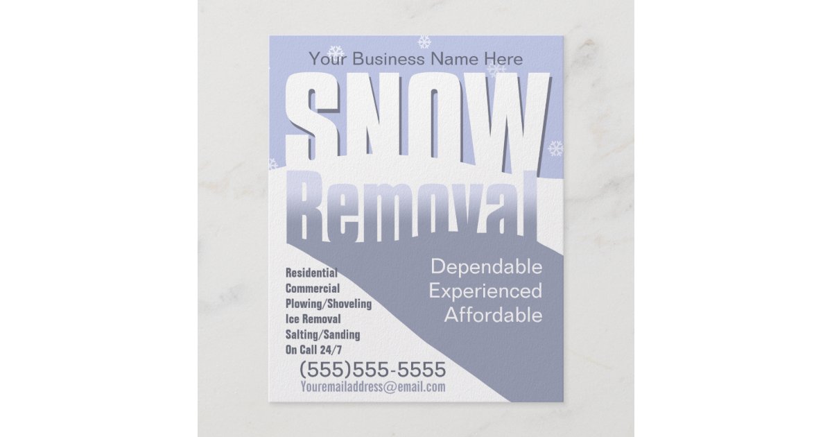 Party Wall Agreement Template >> Snow Removal Plowing Customizable Template Flyer | Zazzle.com Party Wall Agreement Template >> Snow Removal Plowing Customizable Template Flyer | Zazzle.com