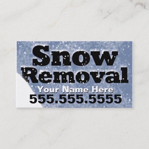 Snow Removal Plowing CustomizableTemplate Business Card