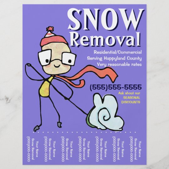 snow removal plowing shoveling flyer zazzle com snow removal flyers