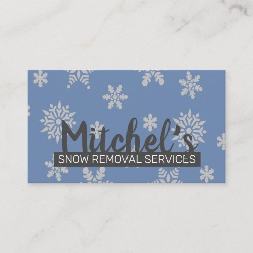 Snow Removal Shoveling Plowing Business Cards