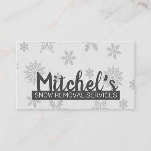 Snow Removal Shoveling Plowing Business Cards