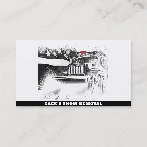  Snow Removal Truck Abstract   Flag AP74 Business Card