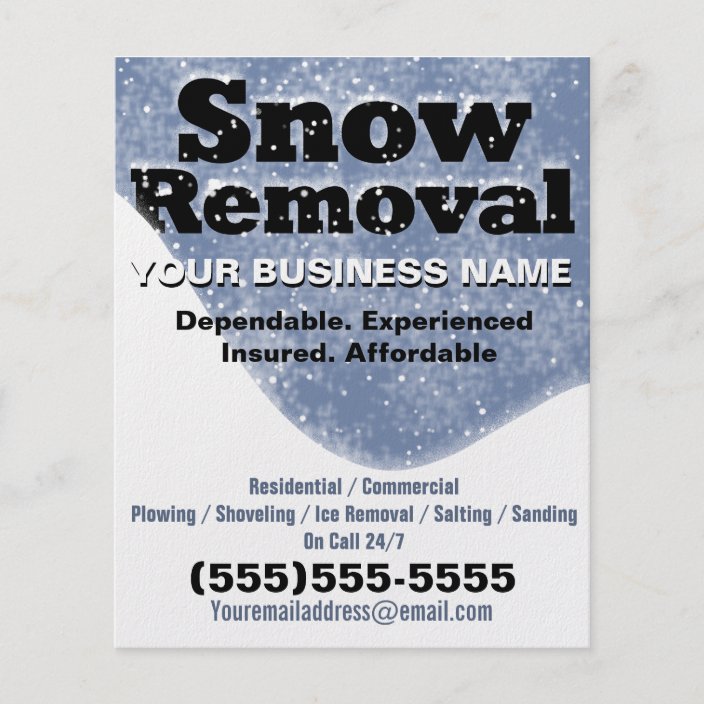 Free Snow Shoveling Flyer Template - Printable Templates