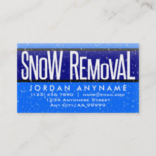 Snow Removal Business Cards Zazzle Snow Removal With Falling Business Card