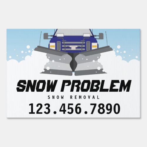 Snow Removal Yard Sign