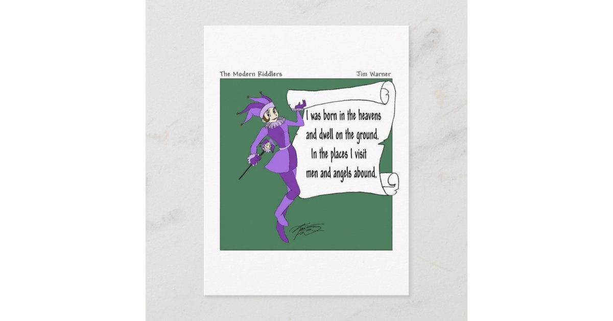 Snow Riddle Postcard Zazzle