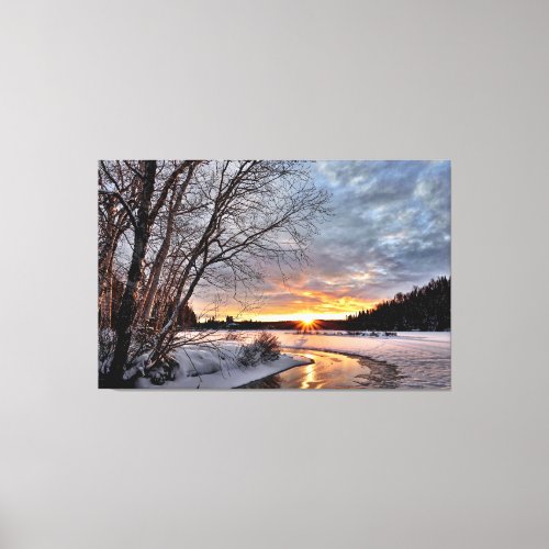 Snow River Canvas Print