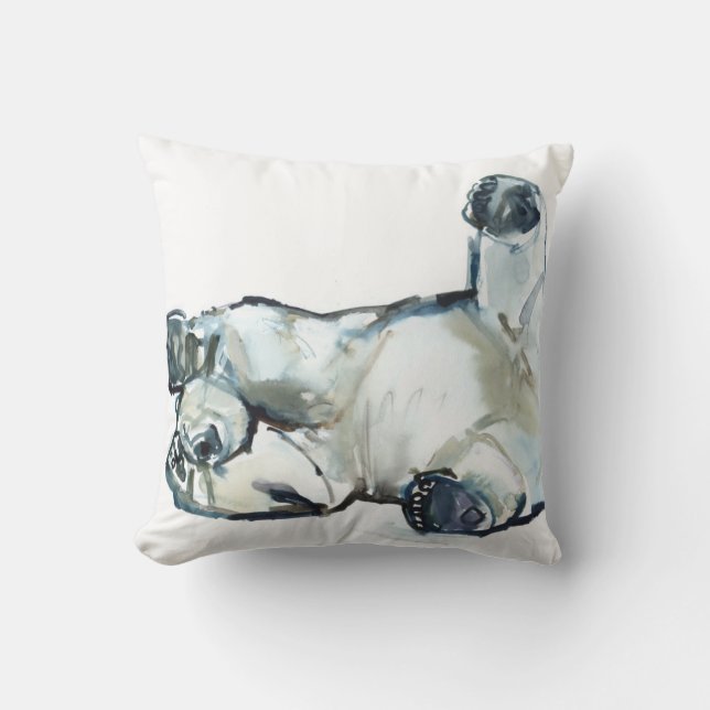 Snow Rub Throw Pillow (Front)