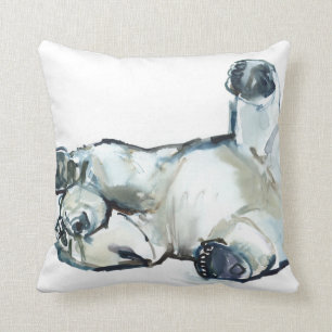 Snow Rub Throw Pillow