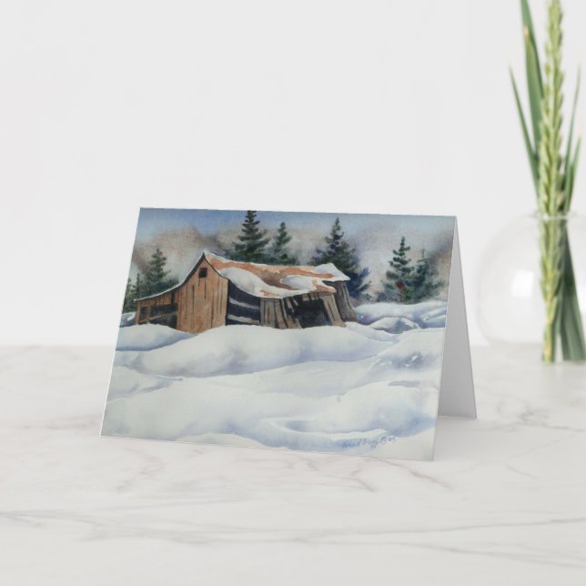 Snow-scape Greeting Card (Front)