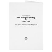 Snow-scape Greeting Card (Back)