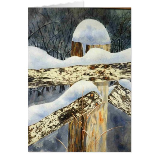 Snow-scape Greeting Card (Front)