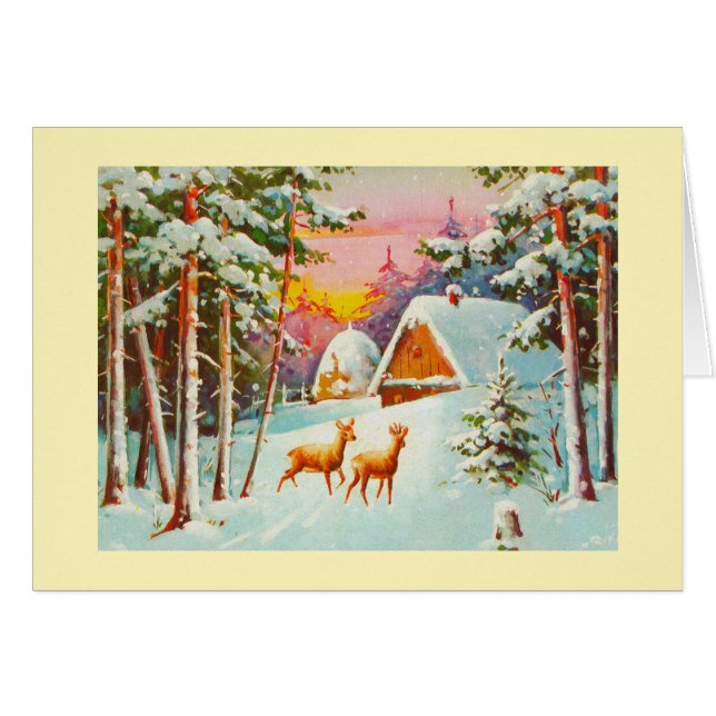 Snow scene cards (Front Horizontal)