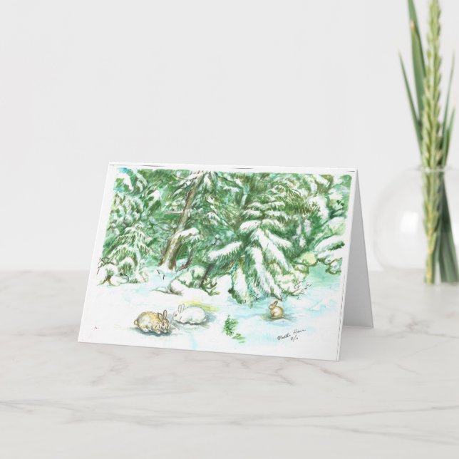 Snow scene in March on Mt. Siskyou Card (Front)