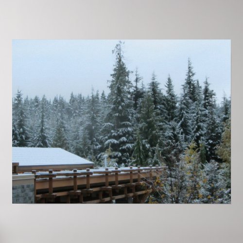 Snow Scene in Whistler BC Poster
