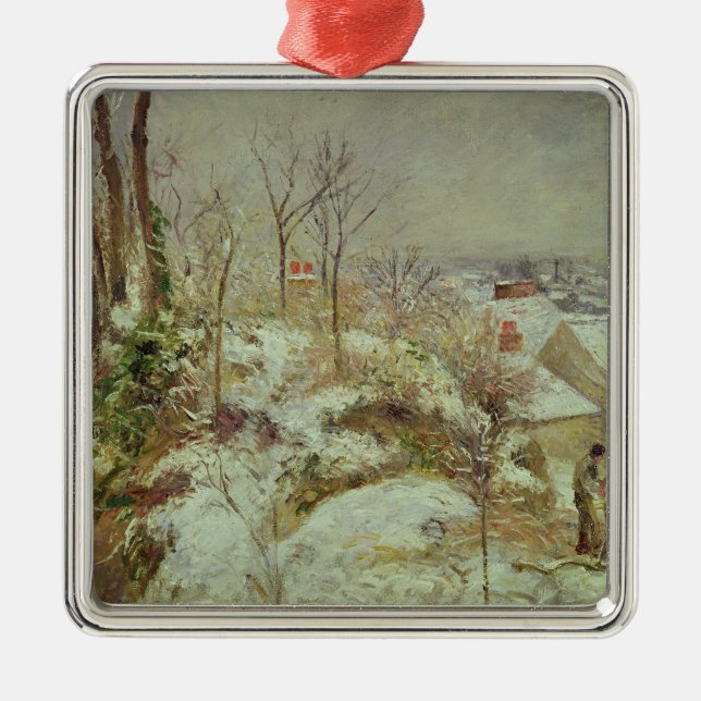 Snow Scene Metal Ornament (Front)