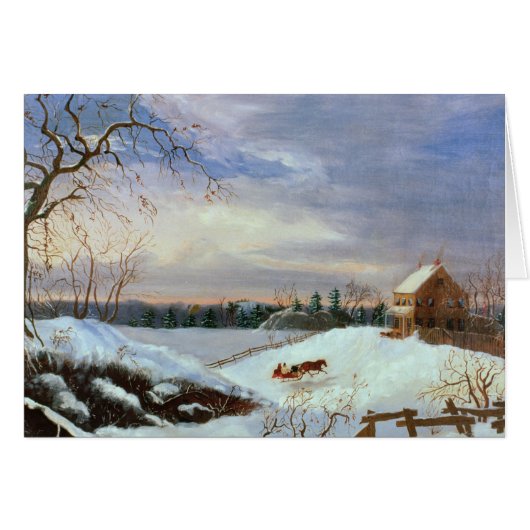 Snow scene, New England Cards (Front Horizontal)