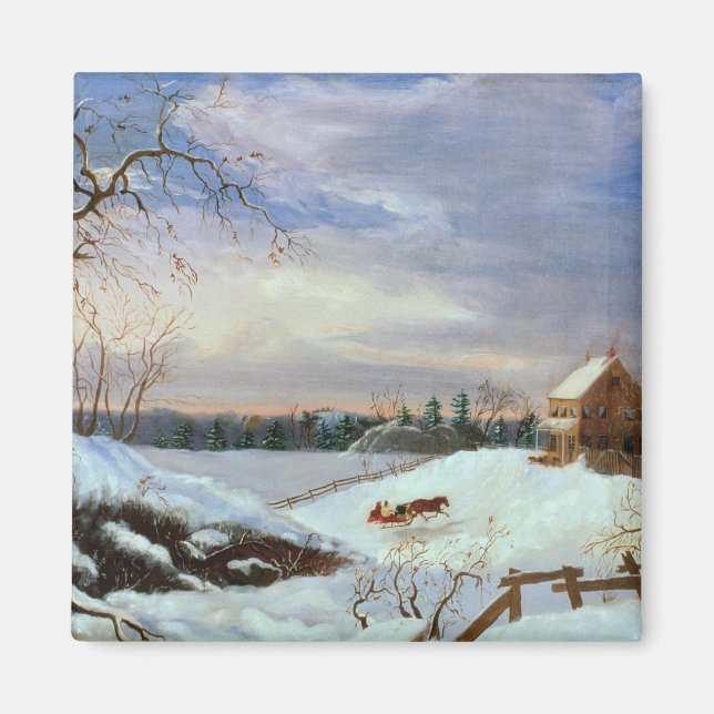 Snow scene, New England Magnet (Front)