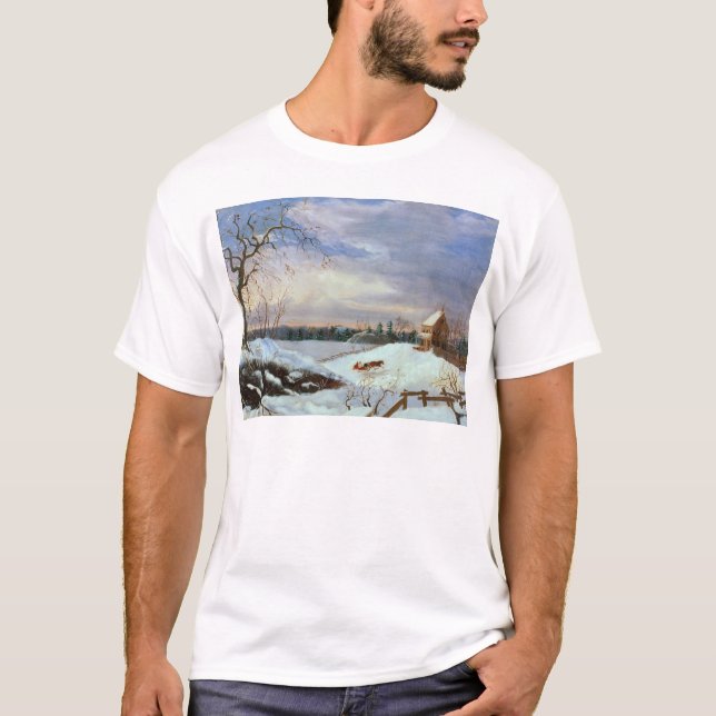 Snow scene, New England T-Shirt (Front)
