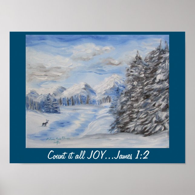 Snow Scene Scripture Poster (Front)
