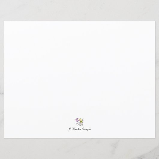 Snow Scene & Trees labels Stationery (Back)