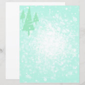 Snow Scene & Trees labels Stationery (Front/Back)