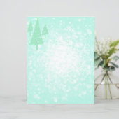 Snow Scene & Trees labels Stationery (Standing Front)