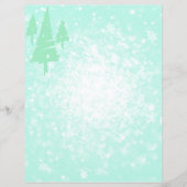 Snow Scene & Trees labels Stationery (Front)