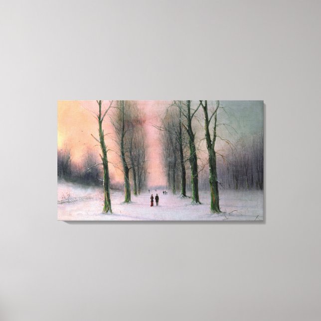 Snow Scene-Wanstead Park Canvas Print (Front)