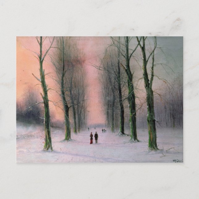 Snow Scene-Wanstead Park Postcard (Front)