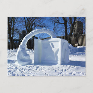 Snow Sculpture, Quebec, Canada Postcard