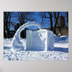 Snow Sculpture, Quebec, Canada Poster