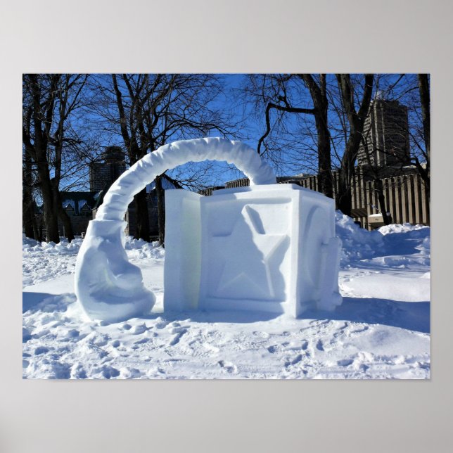 Snow Sculpture, Quebec, Canada Poster (Front)