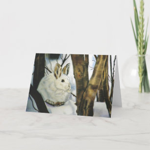 "Snow Shoe Hare" Holiday Card