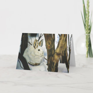 "Snow Shoe Hare" Holiday Card