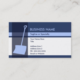 snow shovel elegance business card